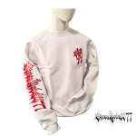 Pullover "Ehrenkodex77", weiß,  Schriftzug gestickt